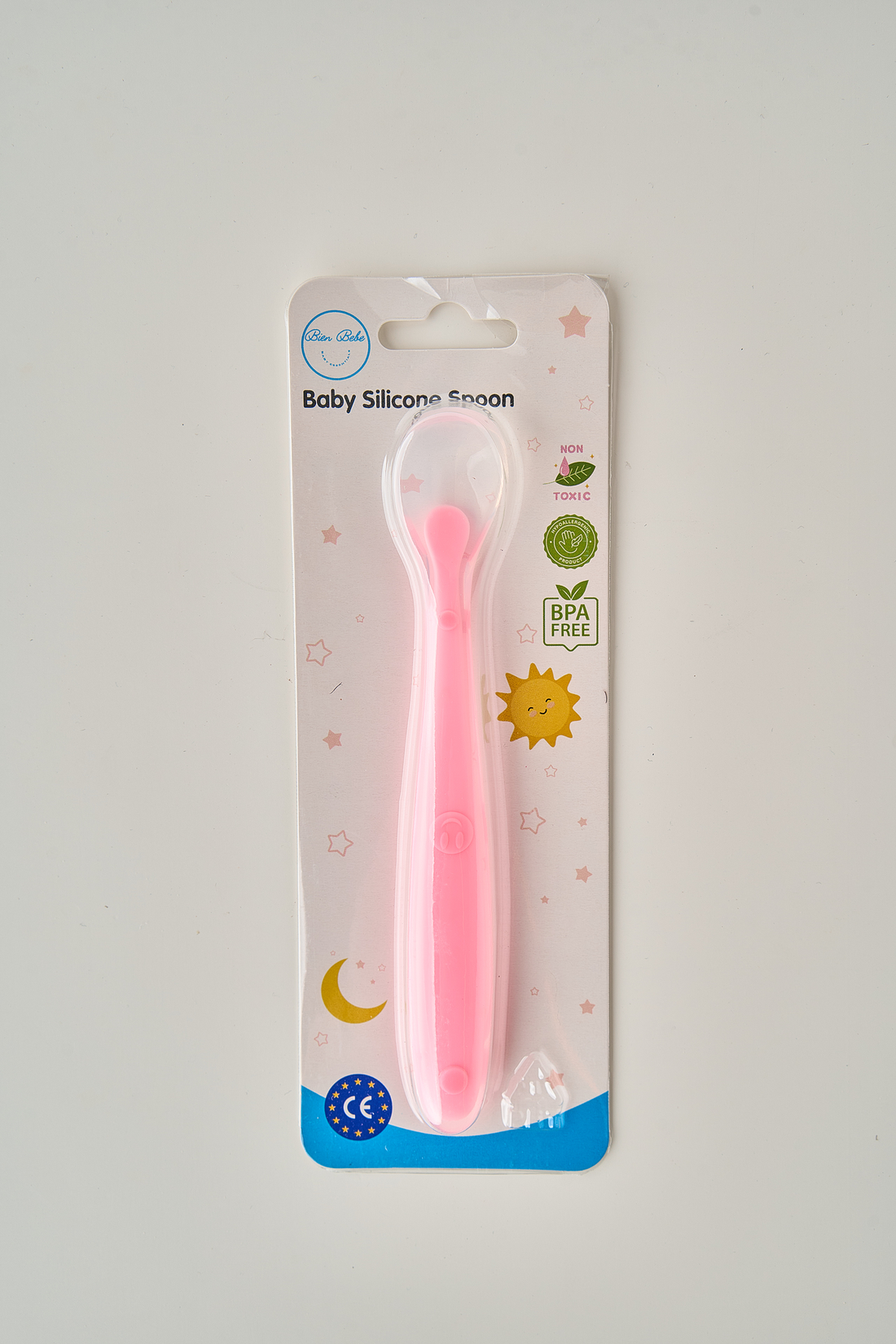 Silicone Baby Feeding Spoon, First Stage Infant Spoons, Soft & Flexible Easy on Gums Tip, 4 Counts