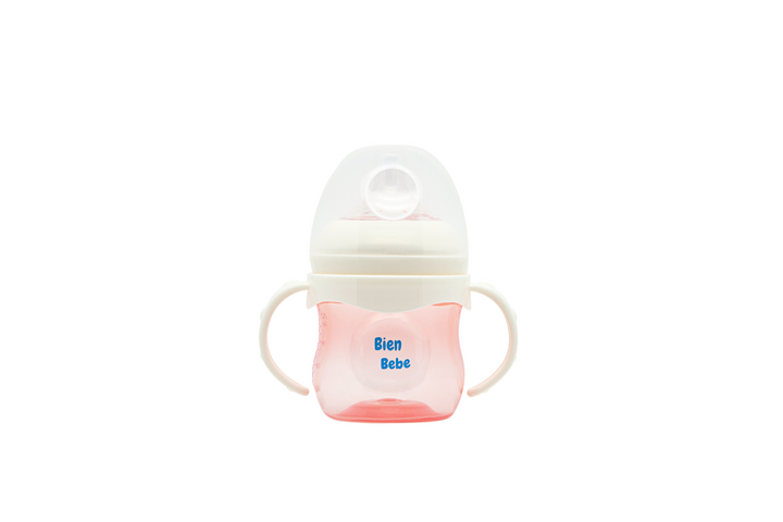Natural flow Anti-Colic + Wide Neck Baby Bottle + Handle, 4oz/125mL, 3 Counts