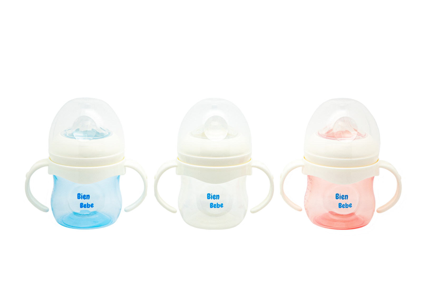 Natural flow Anti-Colic + Wide Neck Baby Bottle + Handle, 4oz/125mL, 3 Counts