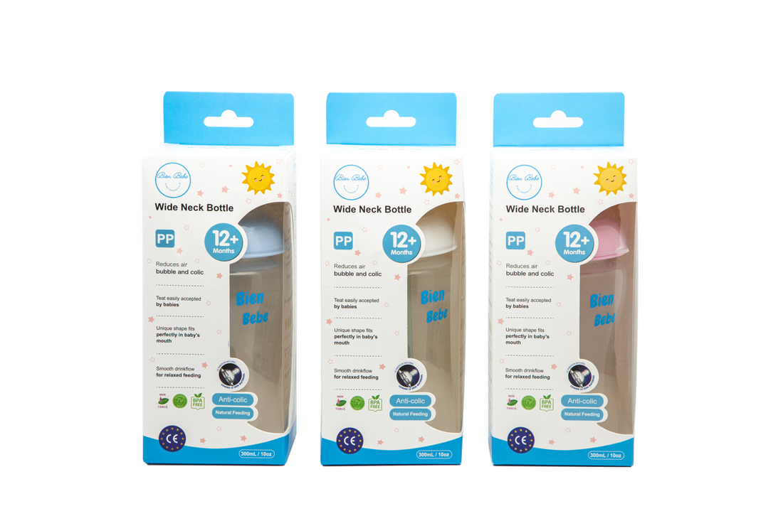 Natural Flow Advance Anti-Colic + Wide Neck Baby Bottle, 10oz/300mL, 3 Counts