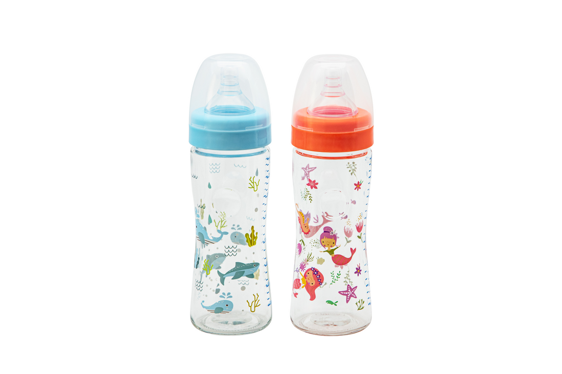 Narrow Glass Bottle, Natural Flow Anti-Colic, 8oz/240ml, 3 Count