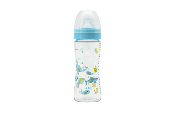 Narrow Glass Bottle, Natural Flow Anti-Colic, 8oz/240ml, 3 Count
