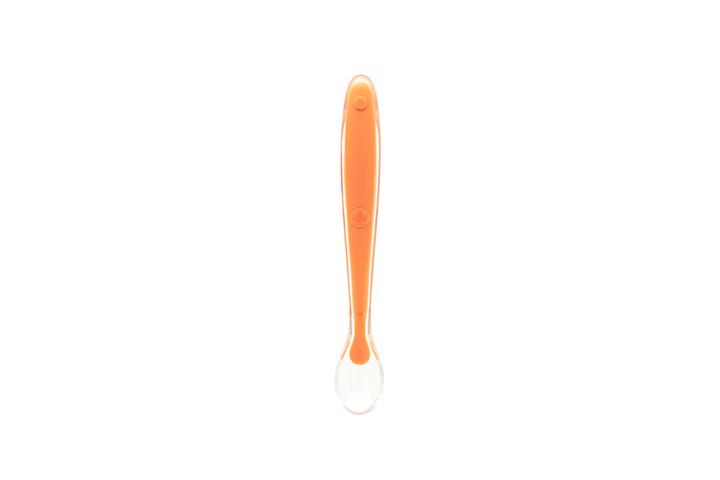 Silicone Baby Feeding Spoon, First Stage Infant Spoons, Soft & Flexible Easy on Gums Tip, 4 Counts