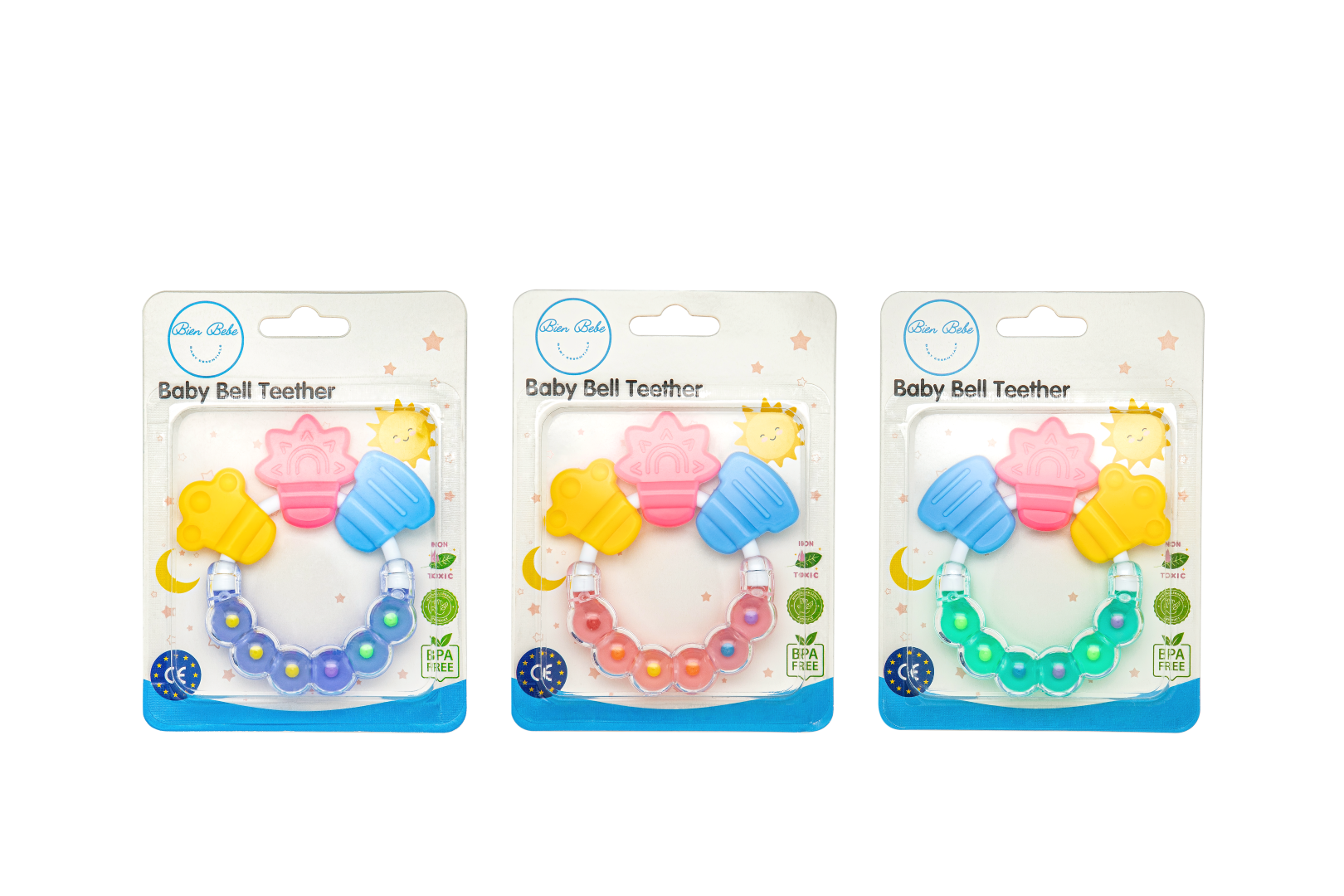 Bell Teether, Sensory Exploration, Gum Relief, 1 Count