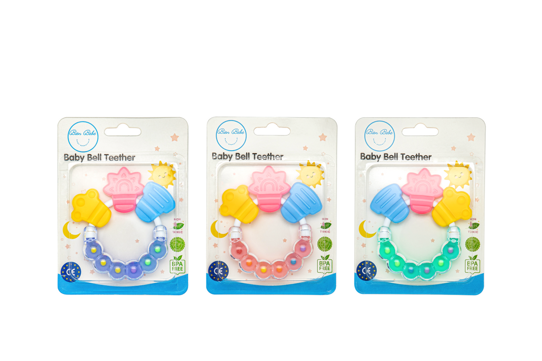 Bell Teether, Sensory Exploration, Gum Relief, 1 Count