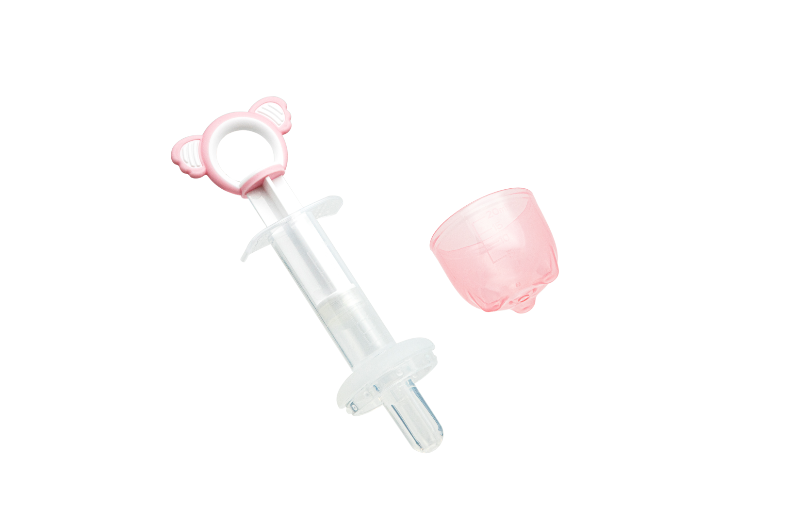 Medicine Syringe Feeder, Soft Silicone Tip/Measurement Cap, 2 Count