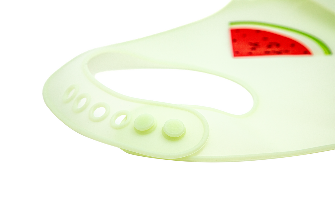 100% Baby Silicone Bib with Food Catcher, Durable & Adjustable