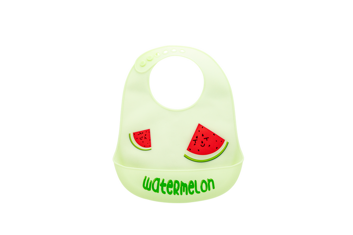 100% Baby Silicone Bib with Food Catcher, Durable & Adjustable