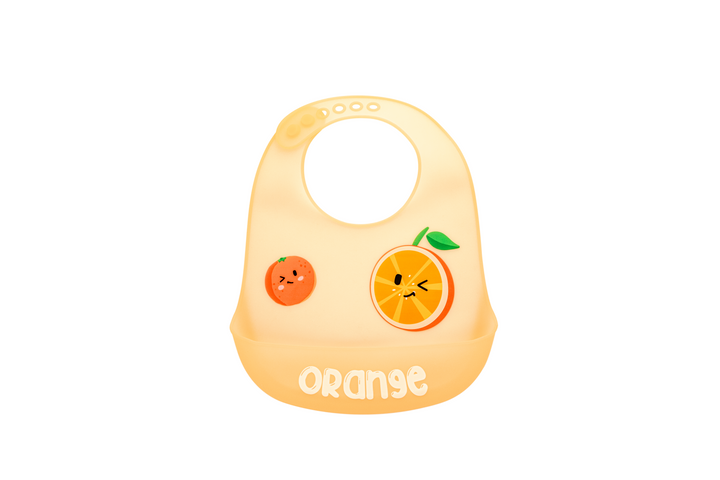 100% Baby Silicone Bib with Food Catcher, Durable & Adjustable