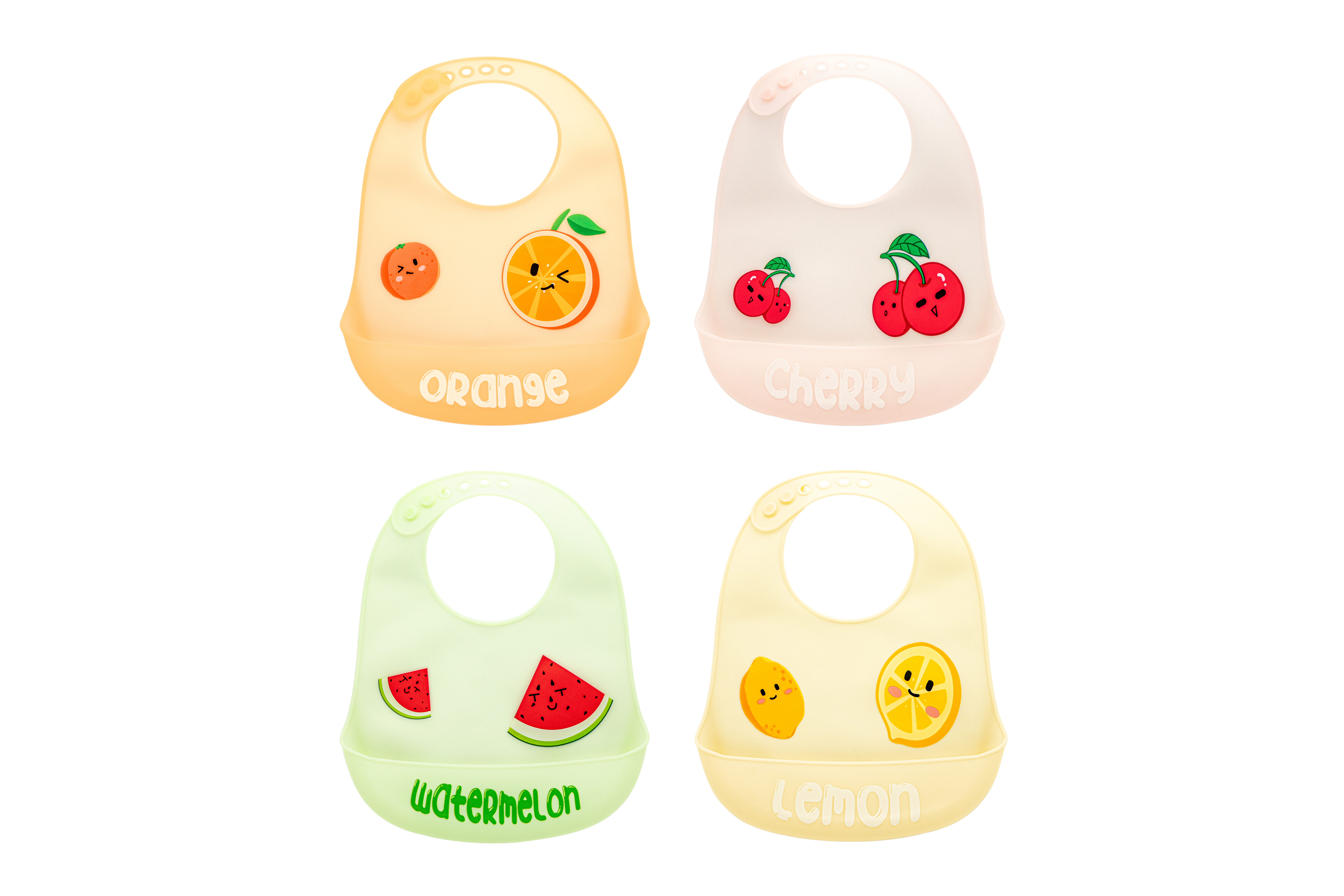 100% Baby Silicone Bib with Food Catcher, Durable & Adjustable