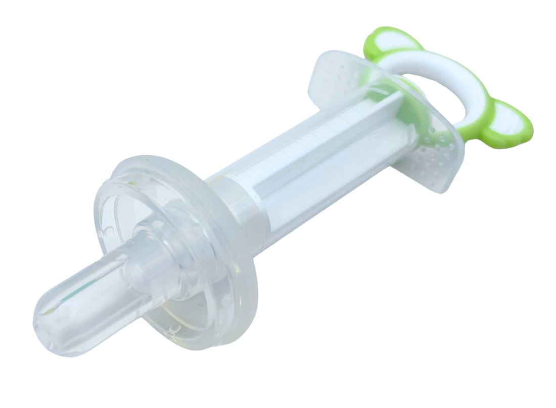 Medicine Syringe Feeder, Soft Silicone Tip/Measurement Cap, 2 Count