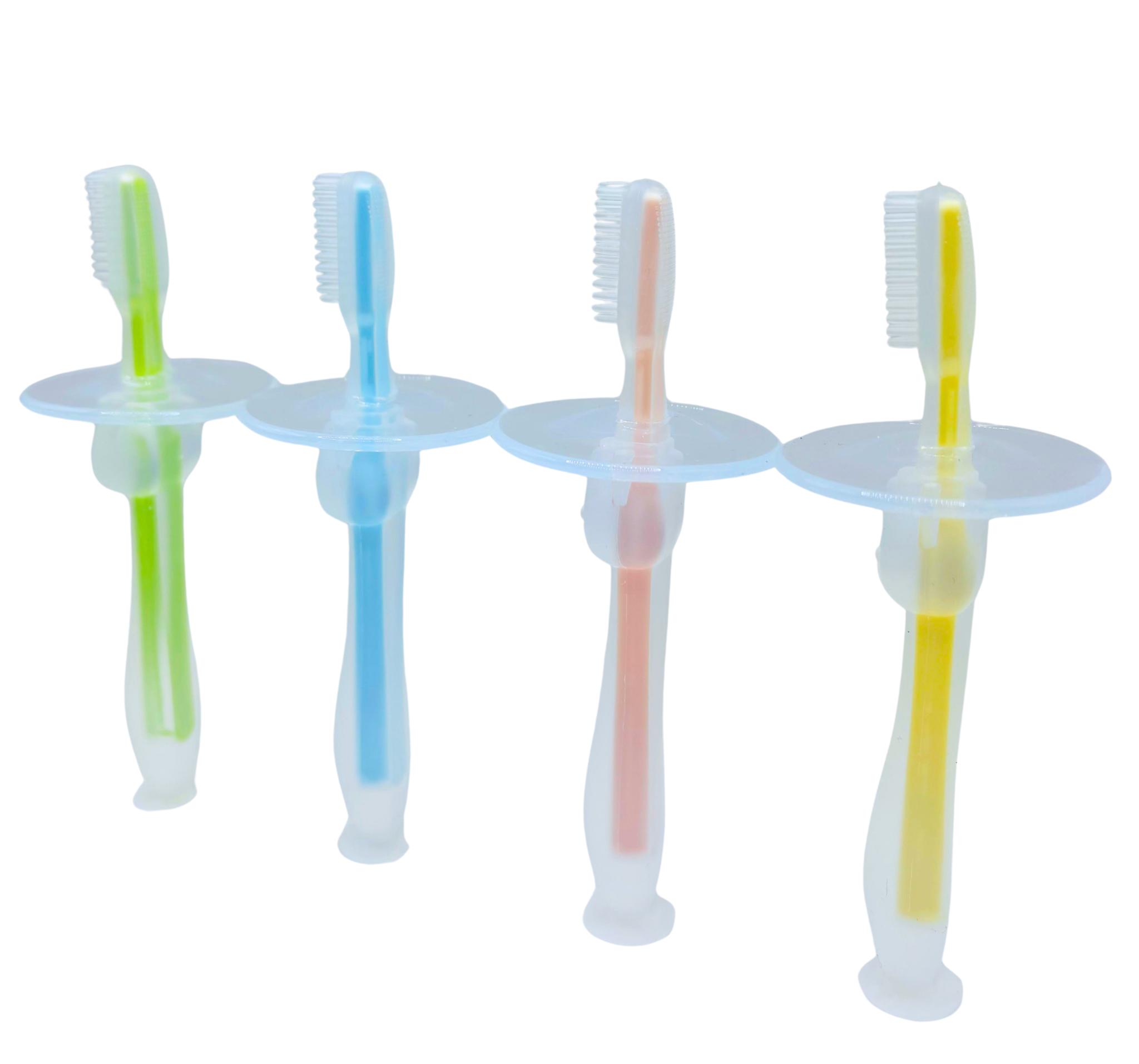 Toothbrush with Baffle, BPA-Free, Food-Grade Silicone, 4 Counts
