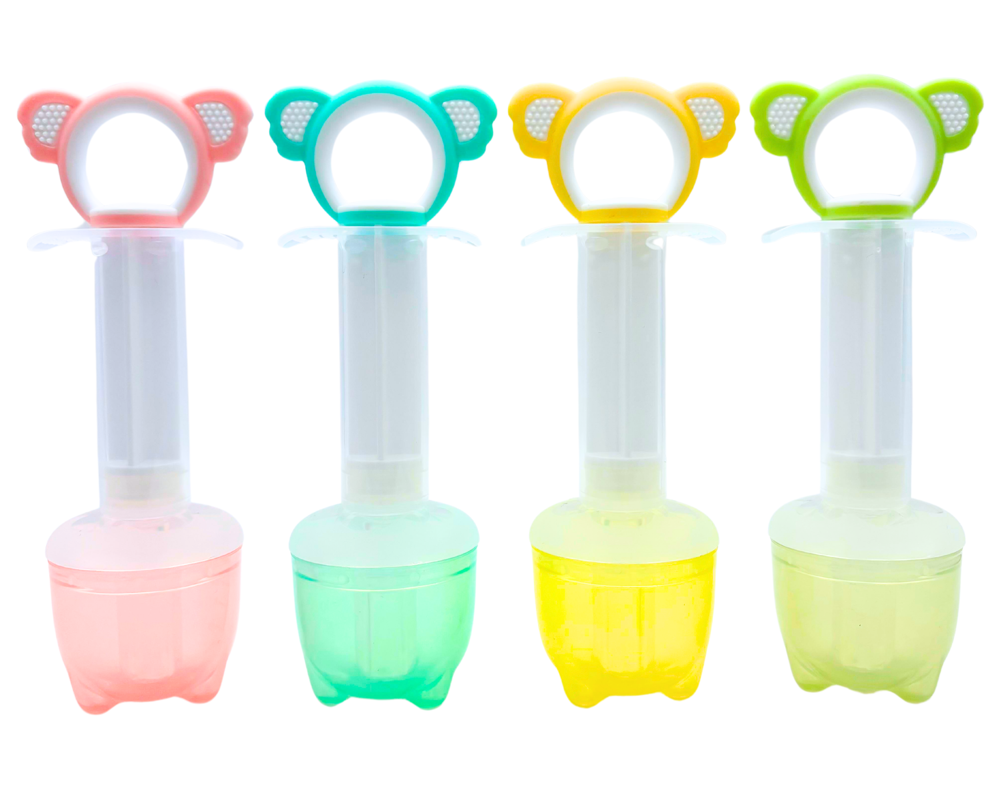 Medicine Syringe Feeder, Soft Silicone Tip/Measurement Cap, 2 Count